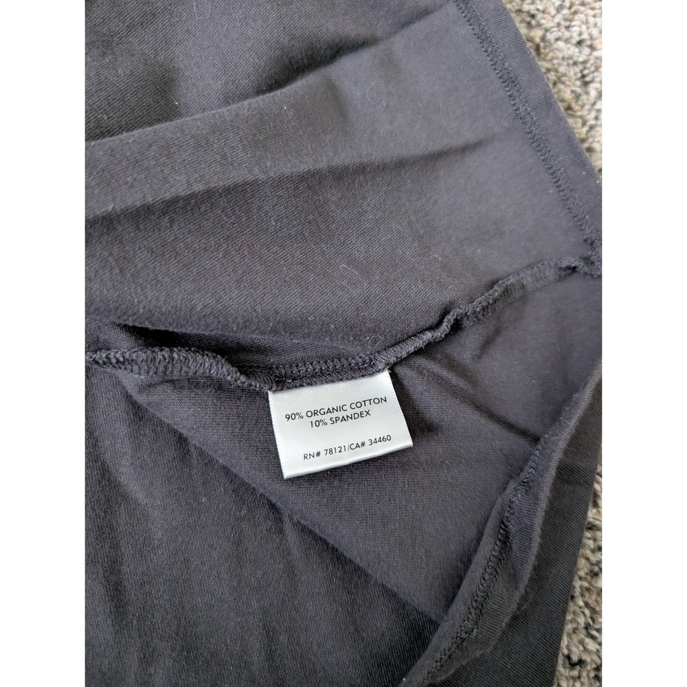 Eileen Fisher Organic Cotton Stretch A-Line Midi Dress Charcoal Grey Womens XS - Picture 2 of 4